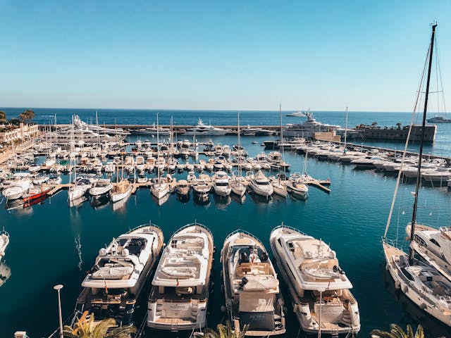 Boats at a marina.